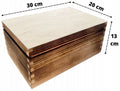 Skrzynka drewniana z wiekiem 40x30x13CM PUDEŁKO DREWNIANE NA PREZENT