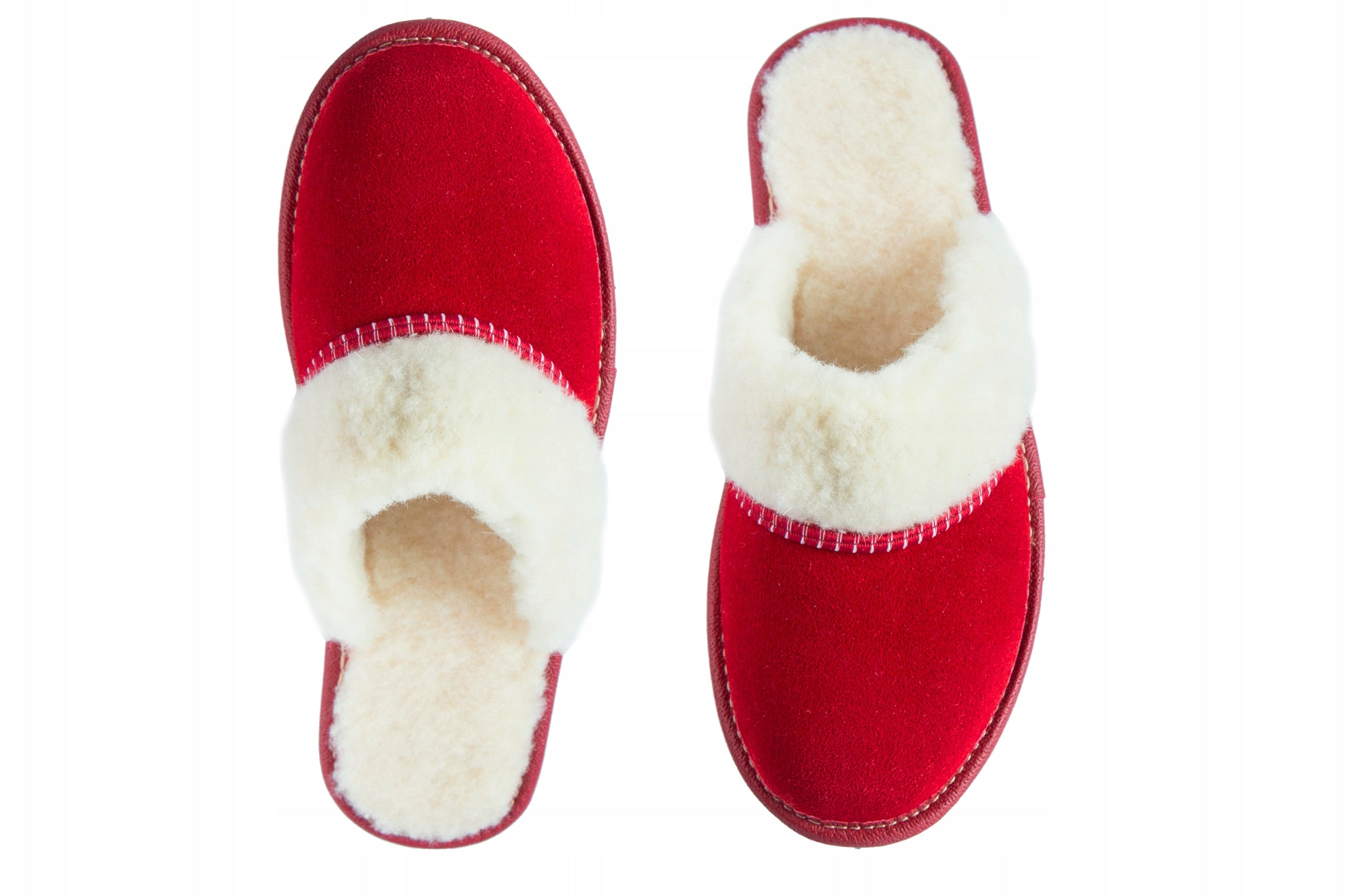 Ciepłe Kapcie Damskie SKÓRZANE GÓRALSKIE Pantofle Wełniane POLSKIE 35-41