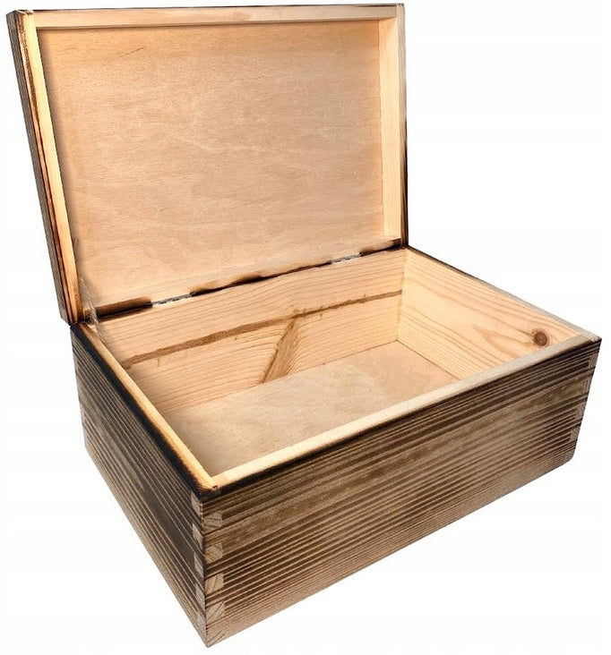 Skrzynka drewniana z wiekiem 40x30x13CM PUDEŁKO DREWNIANE NA PREZENT