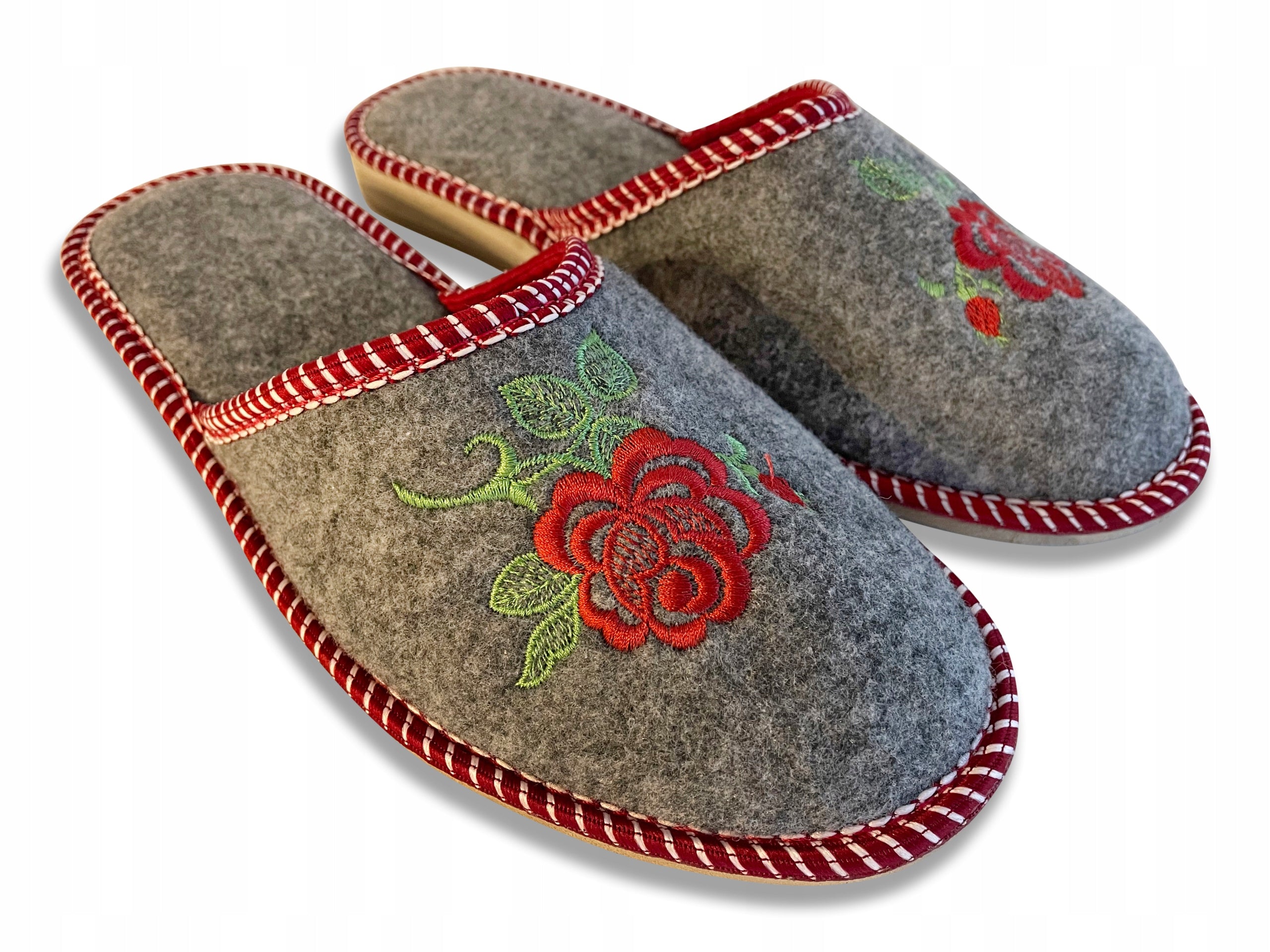 Pantofle Damskie Filcowe,Domowe Kapcie Laczki r.38