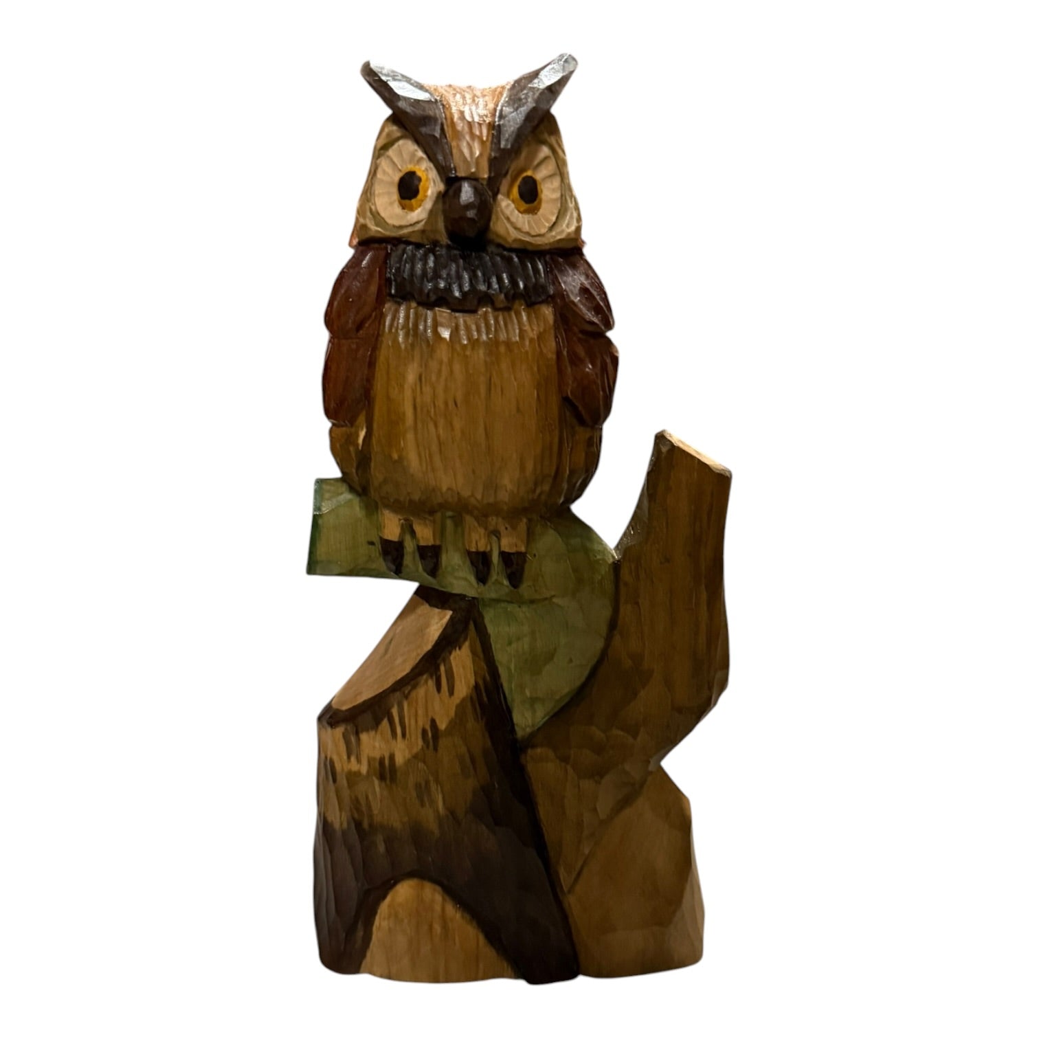 Ręcznie Wykonana Drewniana Sowa 25CM