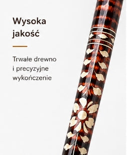Laska Drewniana Inwalidzka Spacerowa Do Chodzenia Zaokrąglona Gięta 94cm