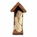 Figurka Drewniana Rzeźbiona Kapliczka Jezus Frasobliwy Drewno Lipowe 36 cm